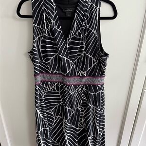 White House Black Market Monochrome Geometric Dress